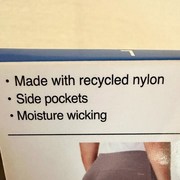 New Mondetta Women's Panel Ribbed Legging Size L Purple, Side Pockets, Stretch - Picture 9 of 15